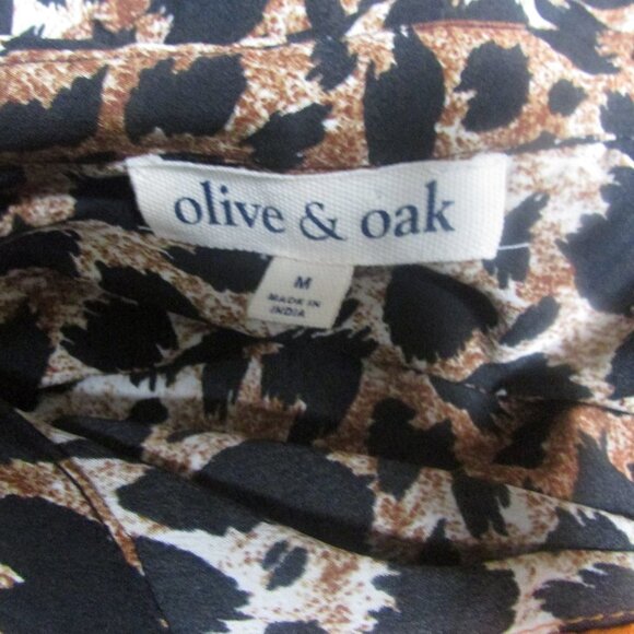 Olive & Oak Animal Print Dress M Orange Belt - Picture 12 of 12
